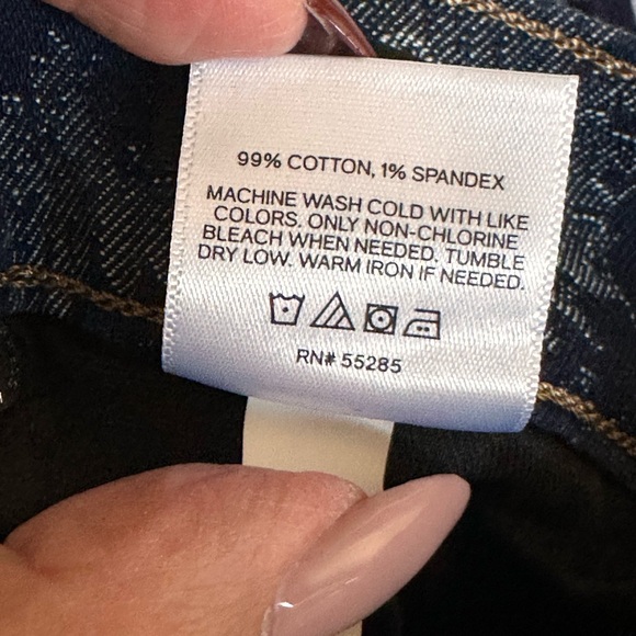 Express Floral Dark Wash Straight Leg Jeans Size 8 NWT - Picture 6 of 8